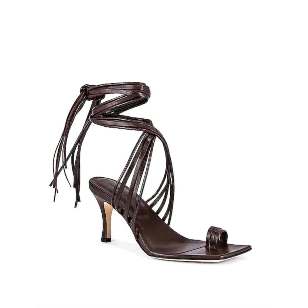 A'mmonde Atelier Aria 75 Multi Strap Leather Sandals in Brown Size 38